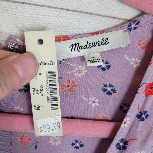 MADEWELL Ruffle-Edged Wrap Maxi Dress in Prairie Posies, SZ 0 - Picture 10 of 15